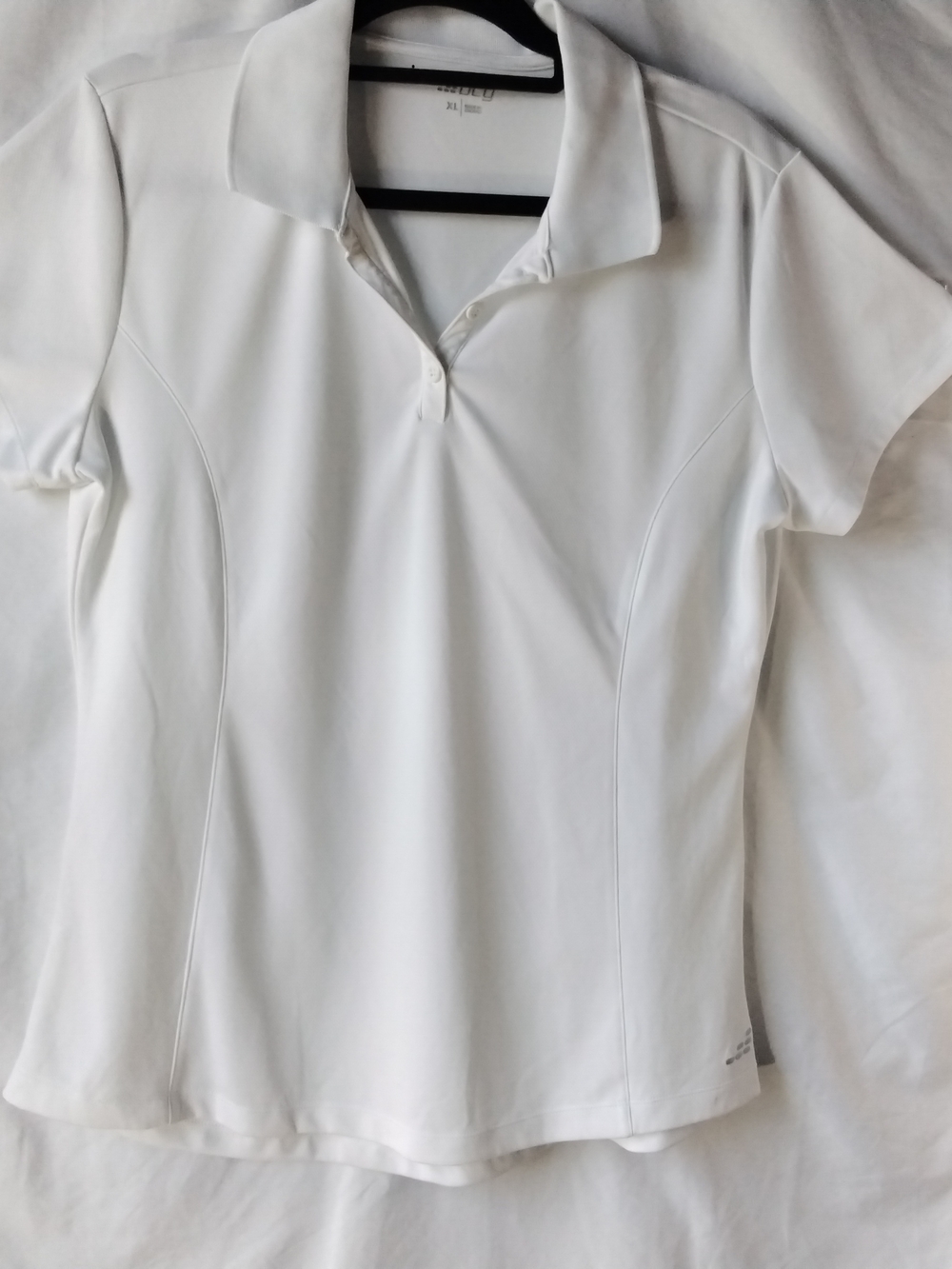 bcg White Women’s Short Sleeve Polo